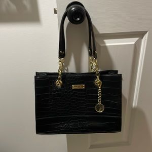 Anne Klein black vegan purse